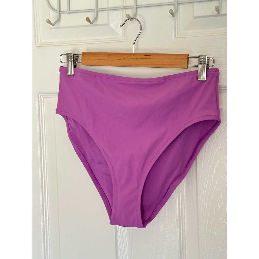 J.Crew Hallie Bikini Bottom High Rise Size Medium Swim Orchid Purple Beach Chic